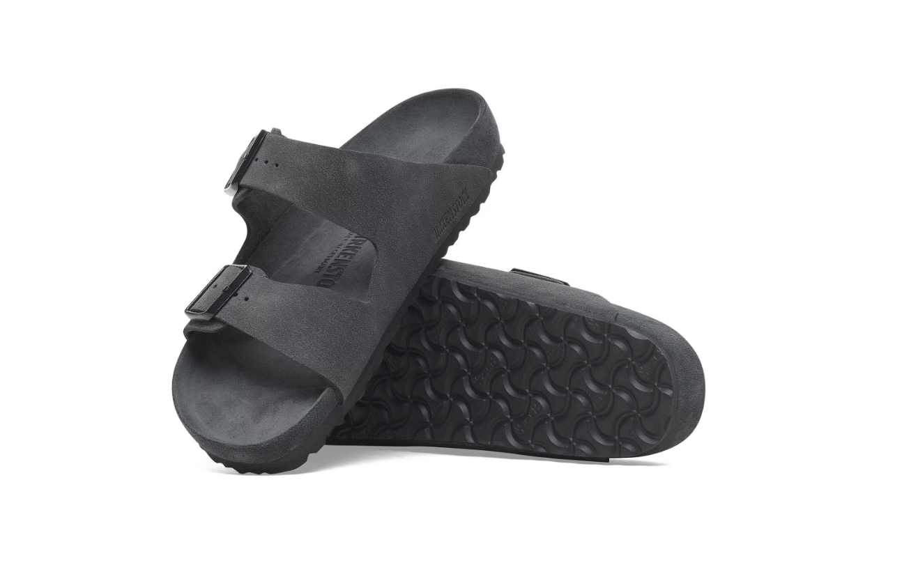Birkenstock Arizona Exquisite Suede Leather Allover Charcoal