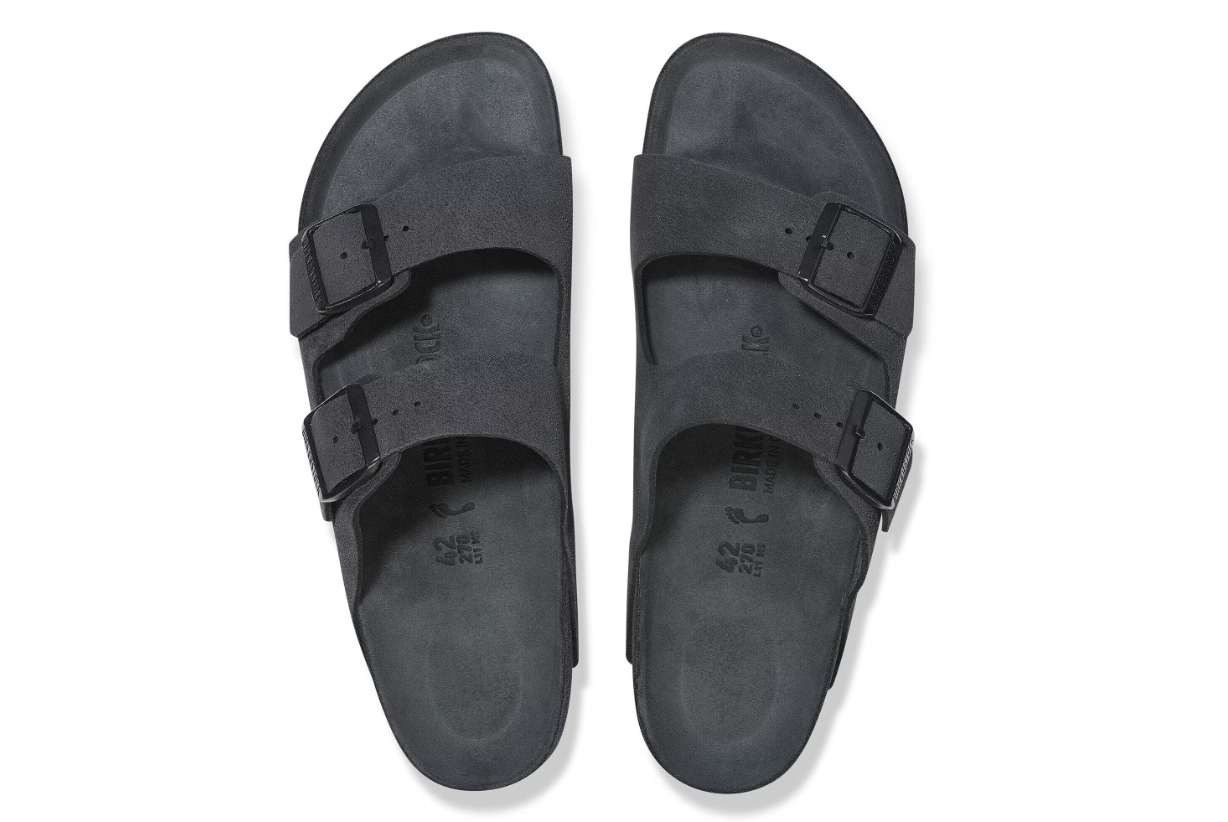 Birkenstock Arizona Exquisite Suede Leather Allover Charcoal
