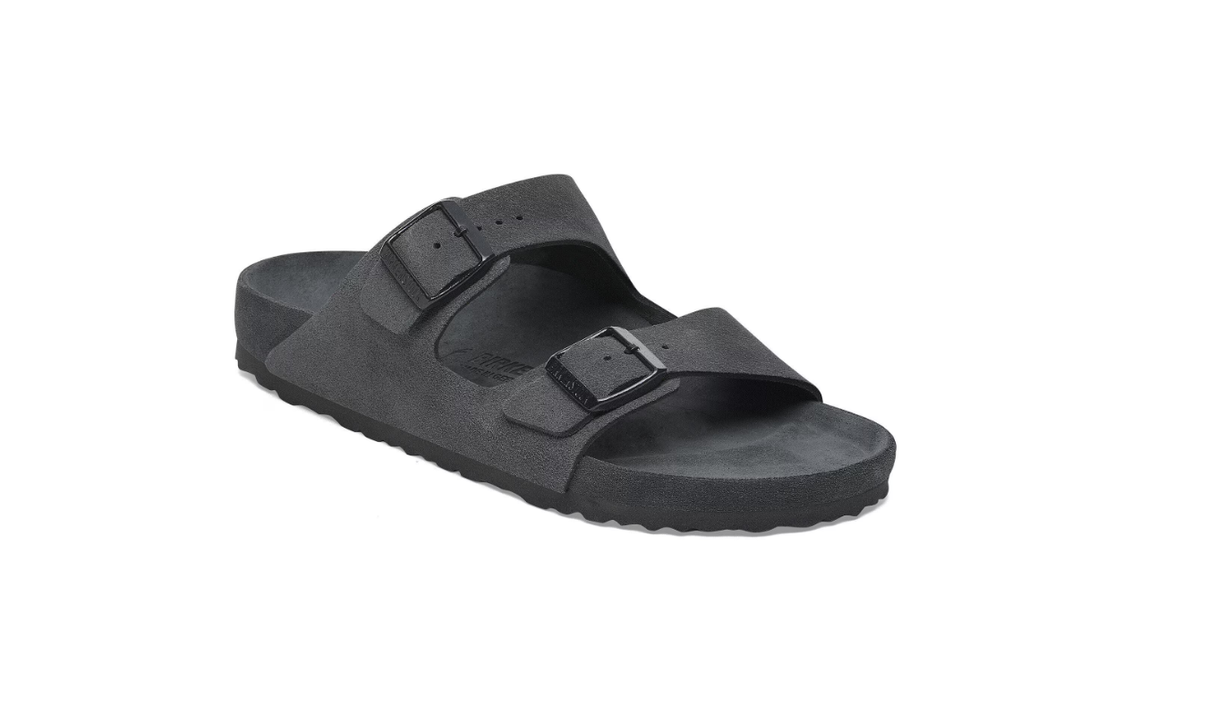 Birkenstock Arizona Exquisite Suede Leather Allover Charcoal