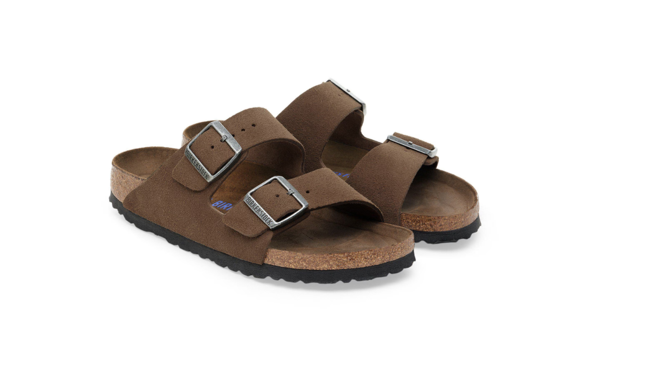 Birkenstock Arizona Soft Footbed Suede Leather Dark Tea Tonal