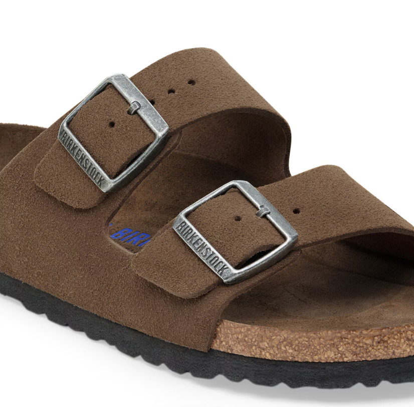 Birkenstock Arizona Soft Footbed Suede Leather Dark Tea Tonal