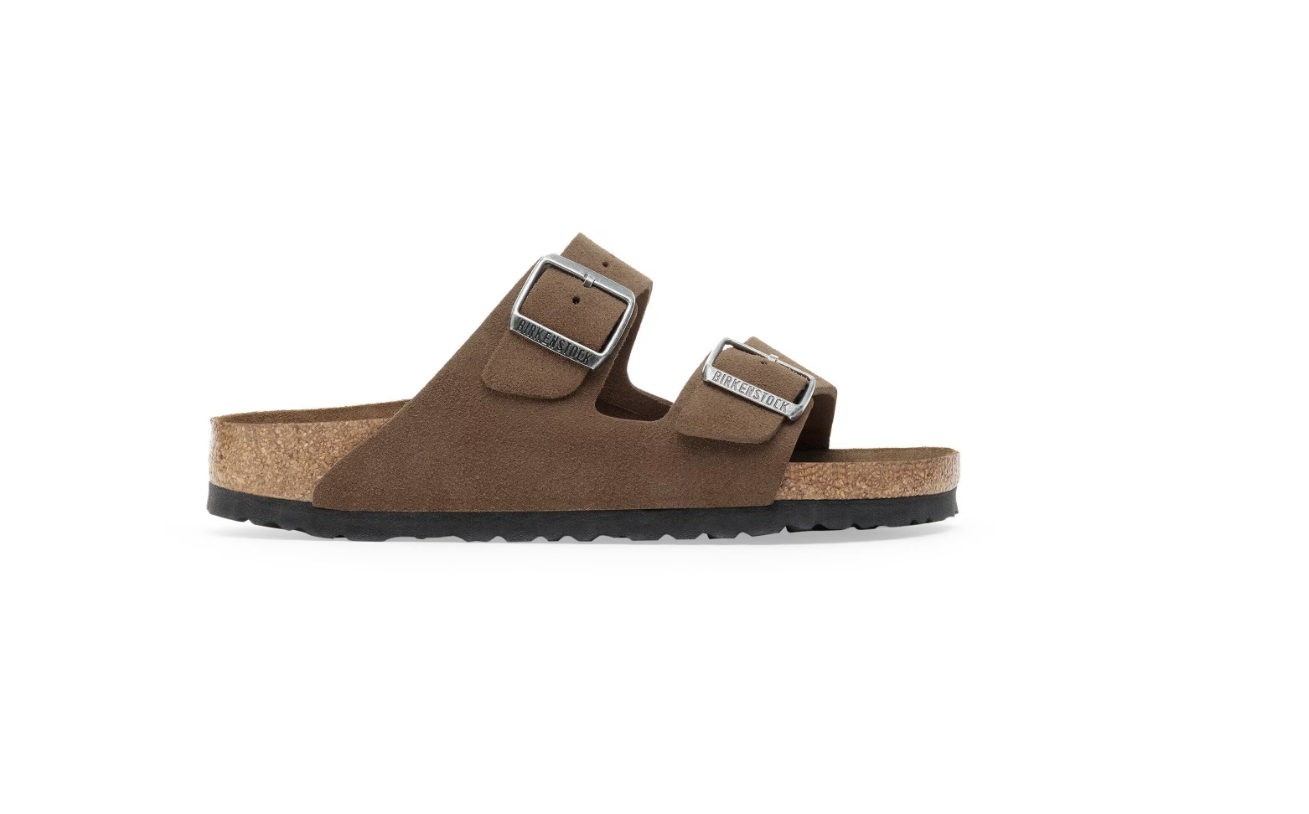 Birkenstock Arizona Soft Footbed Suede Leather Dark Tea Tonal