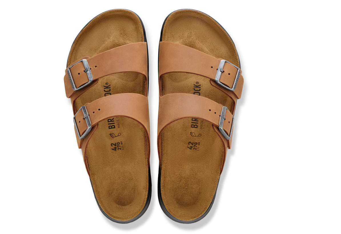 Birkenstock Arizona Crosstown Waxy Leather Cognac Sandals
