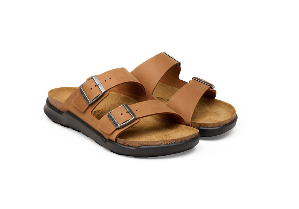 Birkenstock Arizona Crosstown Waxy Leather Cognac Sandals