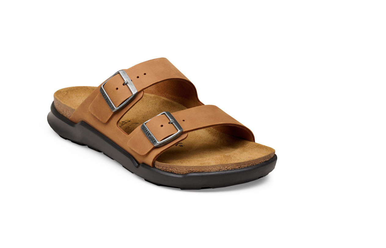 Birkenstock Arizona Crosstown Waxy Leather Cognac Sandals