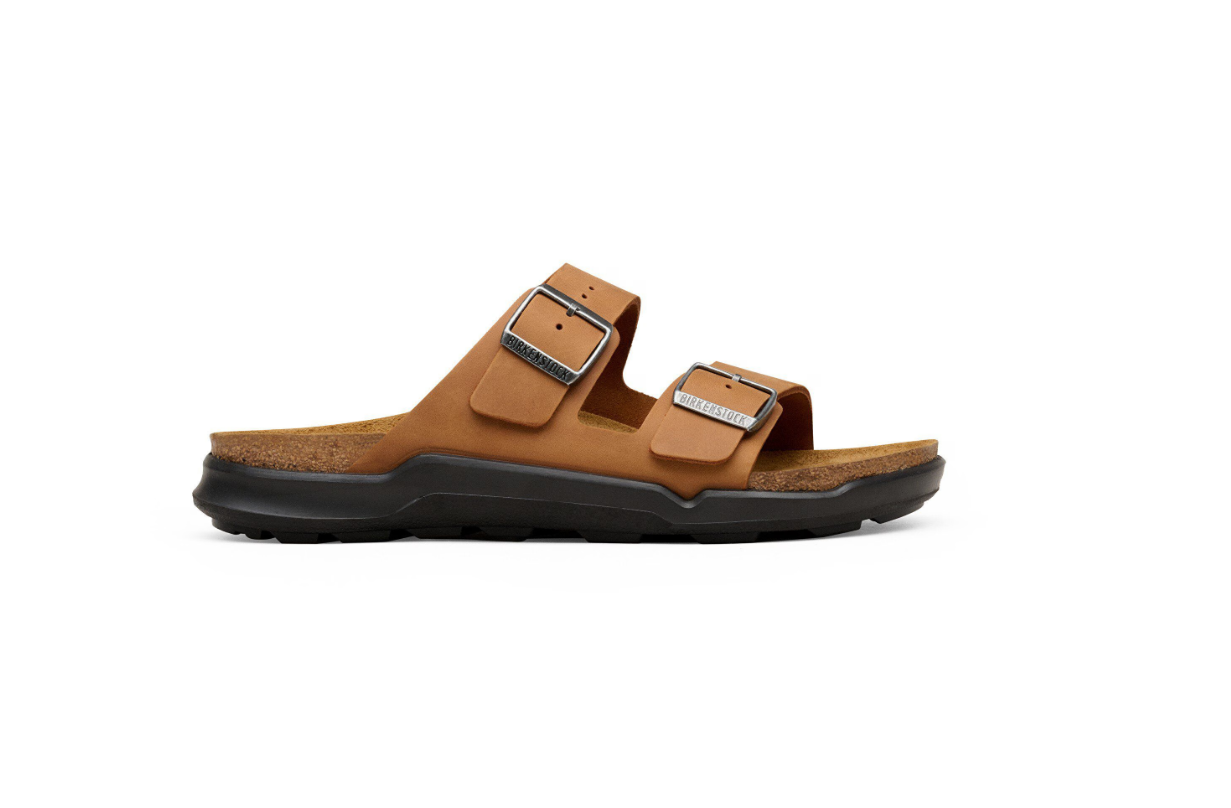 Birkenstock Arizona Crosstown Waxy Leather Cognac Sandals