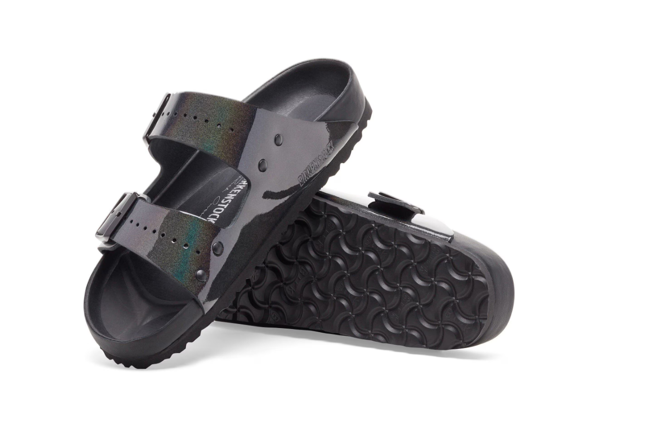 Birkenstock Arizona Rick Owens EXTRO Rivets Natural Leather Black Iridescent
