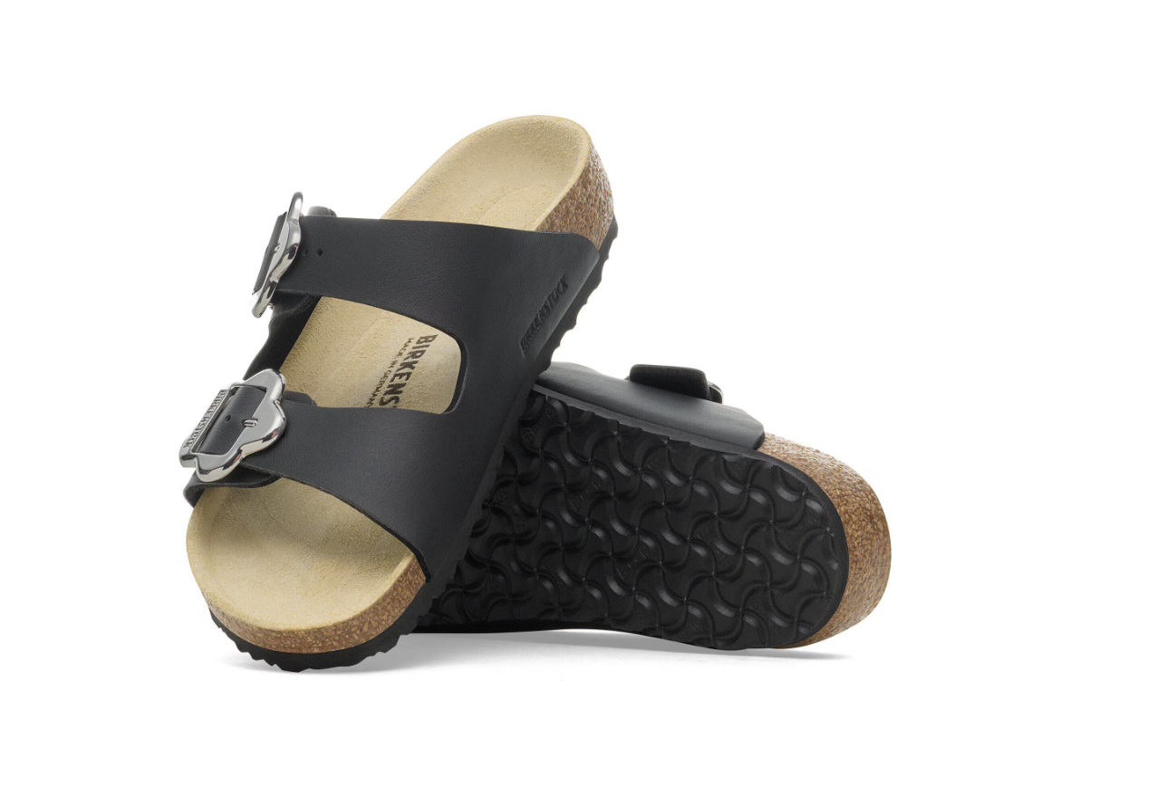 Birkenstock Arizona Flower Buckle Kids Birko-Flor Black