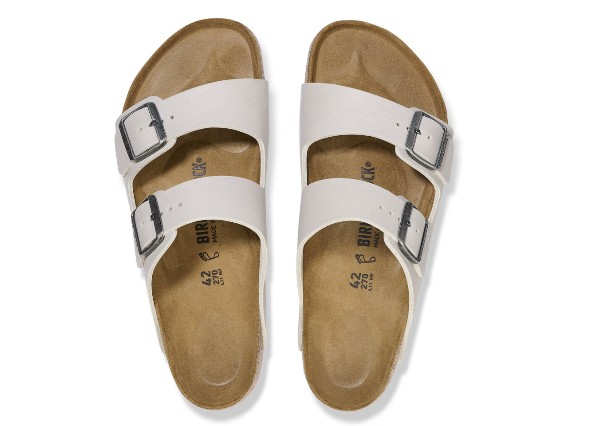 Birkenstock Arizona Grip Natural Leather Vintage Wood Mineral Grey