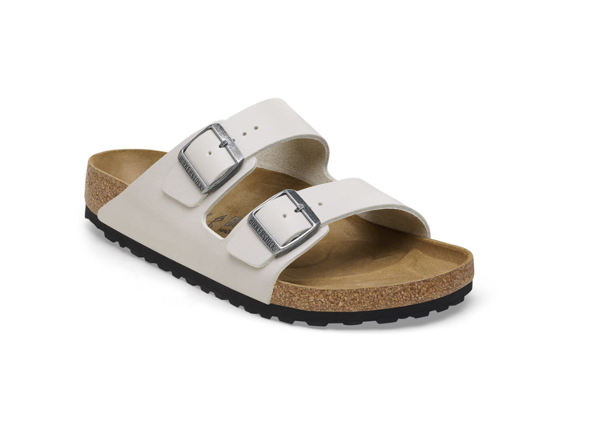 Birkenstock Arizona Grip Natural Leather Vintage Wood Mineral Grey