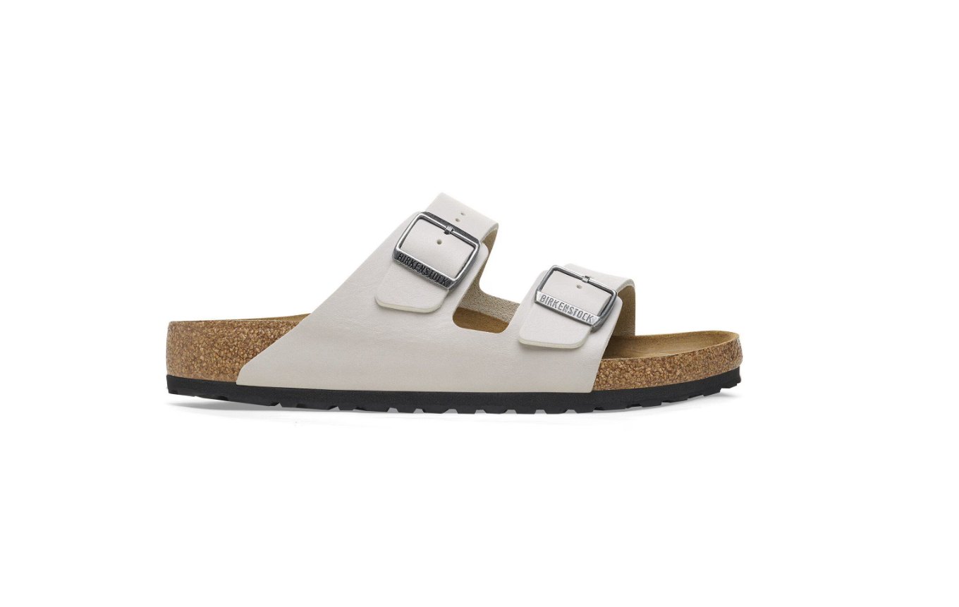 Birkenstock Arizona Grip Natural Leather Vintage Wood Mineral Grey