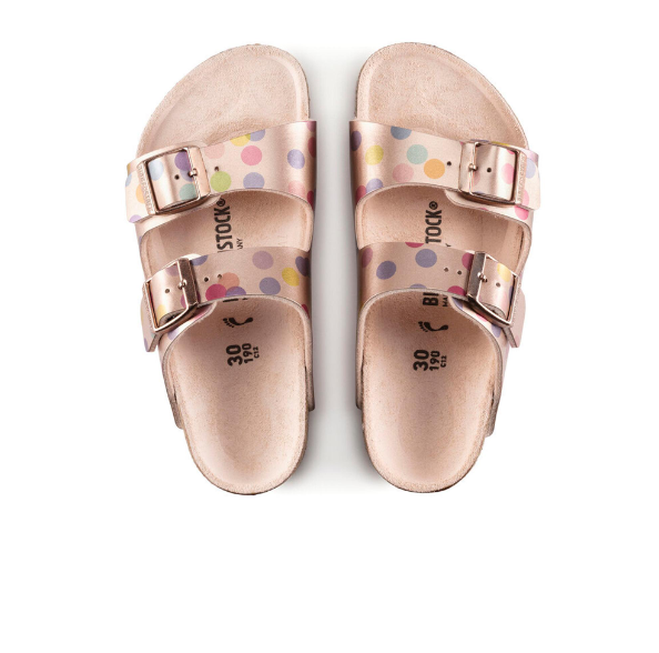 Birkenstock Arizona Kids Birko-Flor Electric Metallic Dots Copper