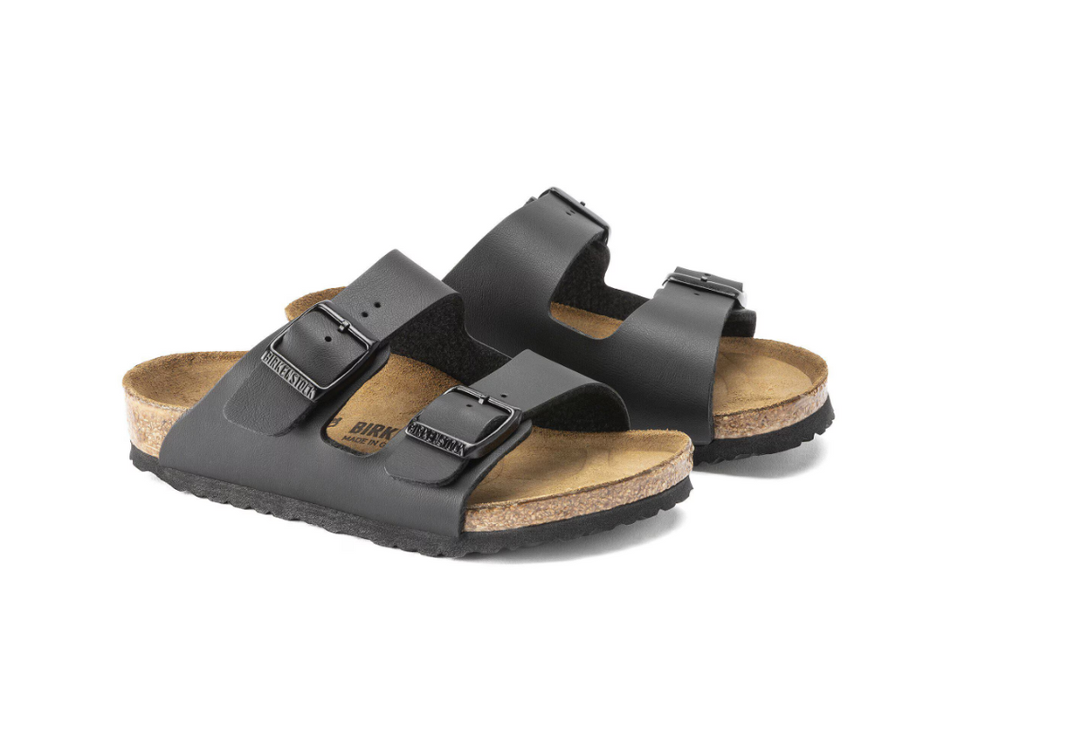 Birkenstock Arizona Kids Birko-Flor Black Sandals - Black, Narrow