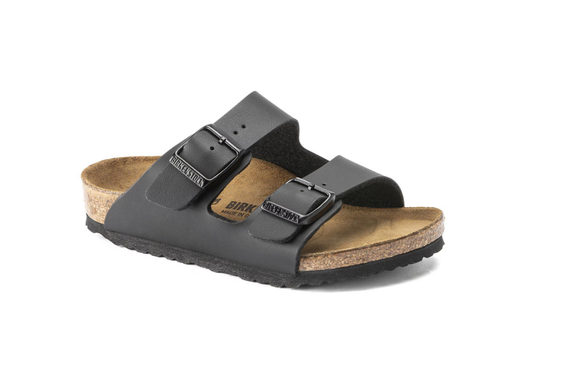 Birkenstock Arizona Kids Birko-Flor Black Sandals - Black, Narrow