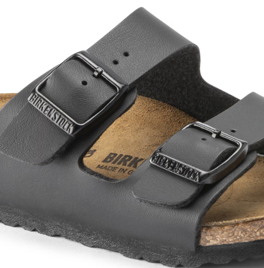 Birkenstock Arizona Kids Birko-Flor Black Sandals - Black, Narrow