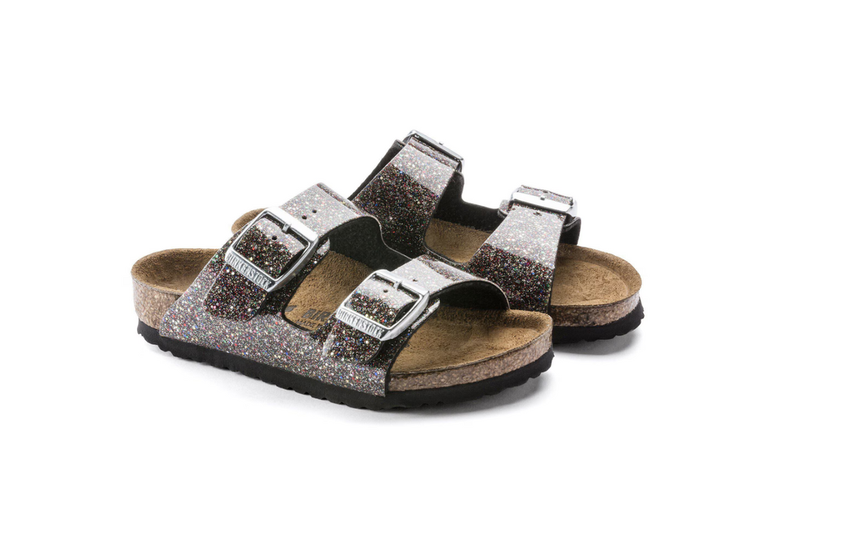 Birkenstock Arizona Kids Birko-Flor Cosmic Sparkle Black Multi Sandals - Multi, Narrow
