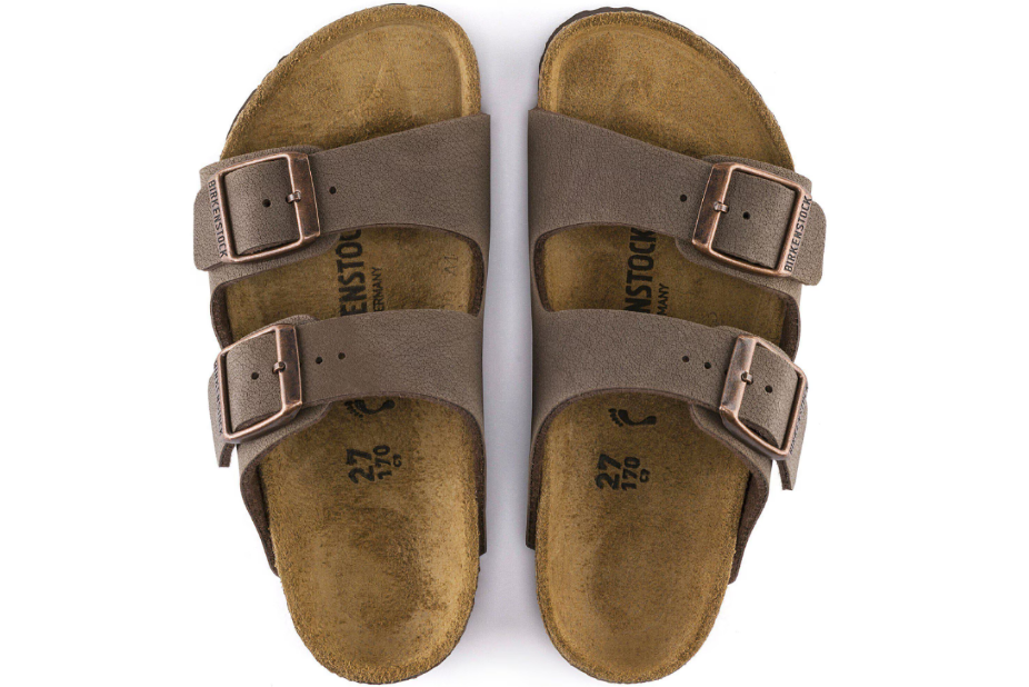 Birkenstock Arizona Kids Birko-Flor Nubuck - Mocha, Narrow