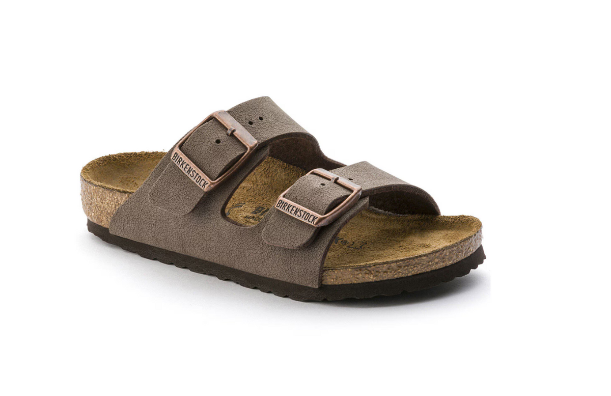 Birkenstock Arizona Kids Birko-Flor Nubuck - Mocha, Narrow