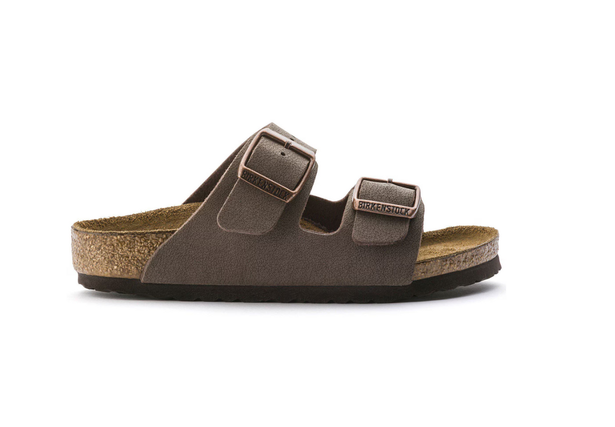 Birkenstock Arizona Kids Birko-Flor Nubuck - Mocha, Narrow
