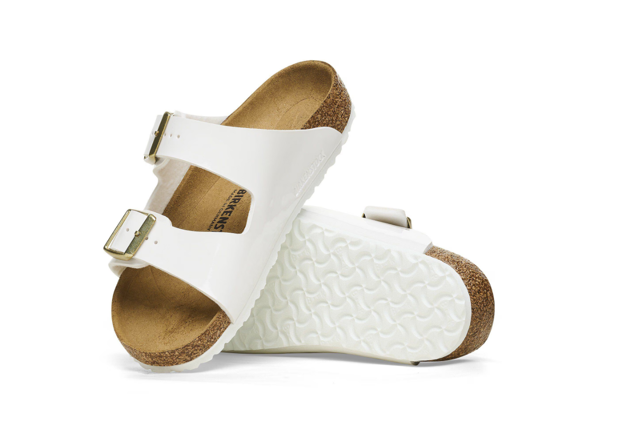 Birkenstock Arizona Kids Birko-Flor Patent Sandals Patent White