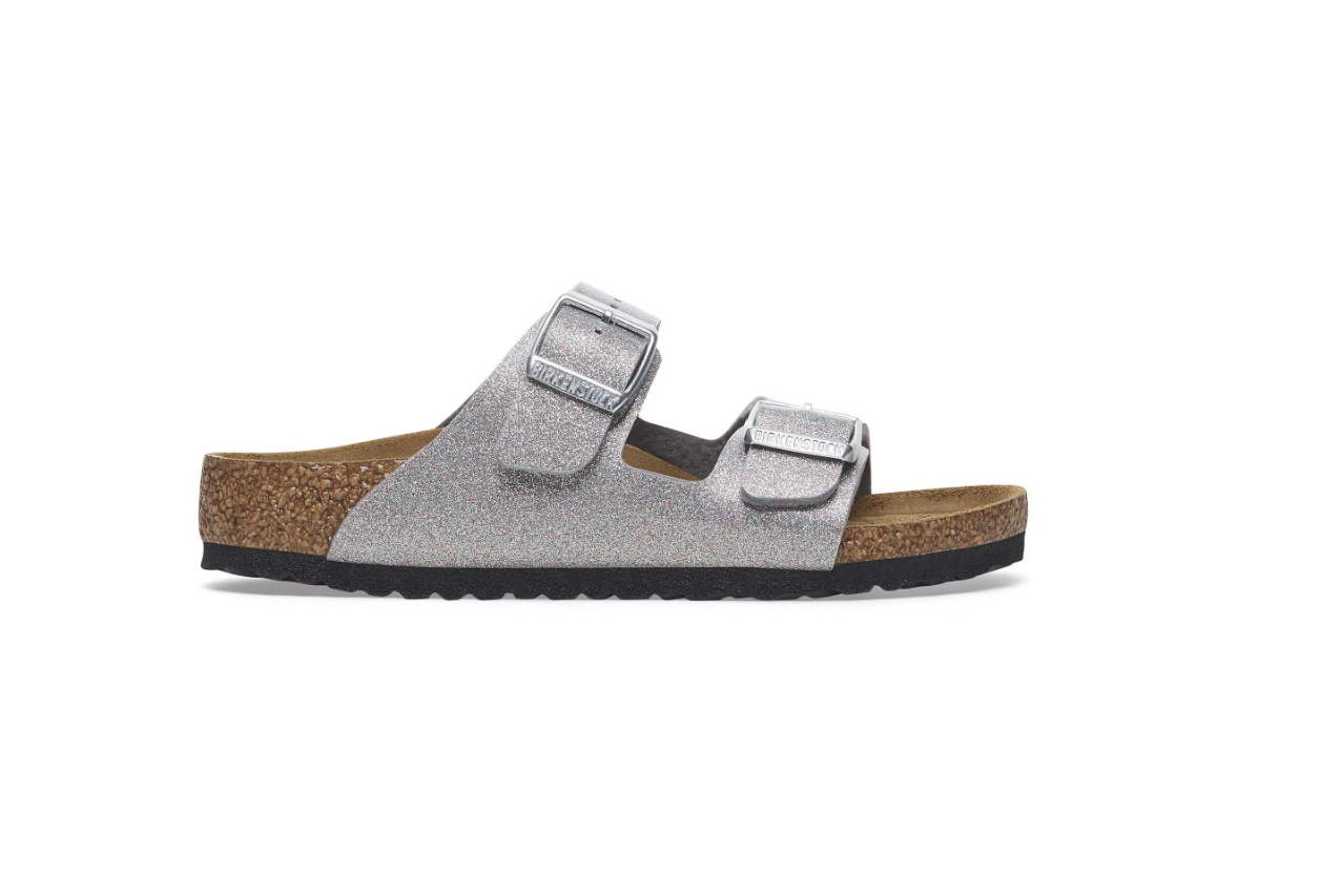 Birkenstock Arizona Kids Birko-Flor Sparkling Light Silver Sandals