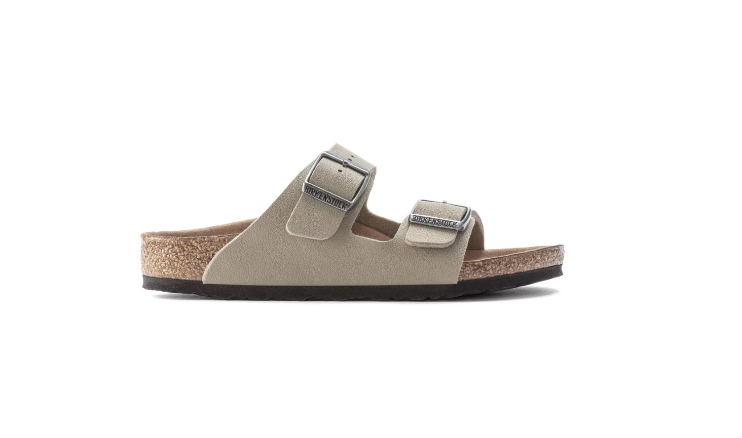 Birkenstock Arizona Kids Vegan Birko-Flor Birkibuc Faded Khaki