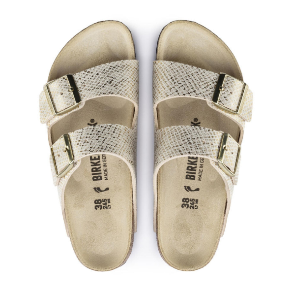 Birkenstock Arizona Microfiber Shiny Python Eggshell