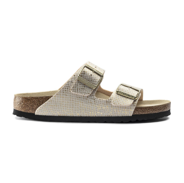 Birkenstock Arizona Microfiber Shiny Python Eggshell