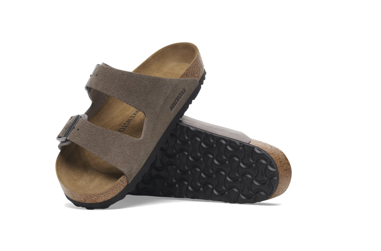 Birkenstock Arizona Mixed Leather Concrete Gray Sandals