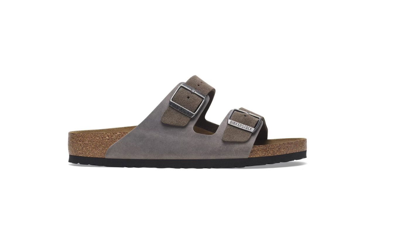 Birkenstock Arizona Mixed Leather Concrete Gray Sandals