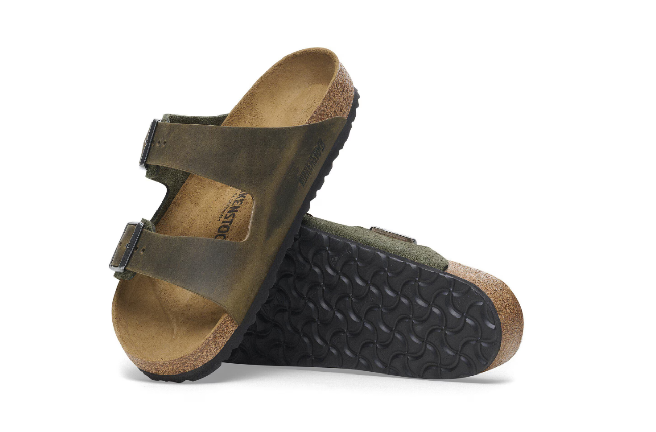 Birkenstock Arizona Mixed Leather Thyme Sandals