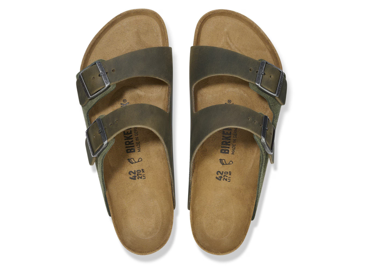 Birkenstock Arizona Mixed Leather Thyme Sandals