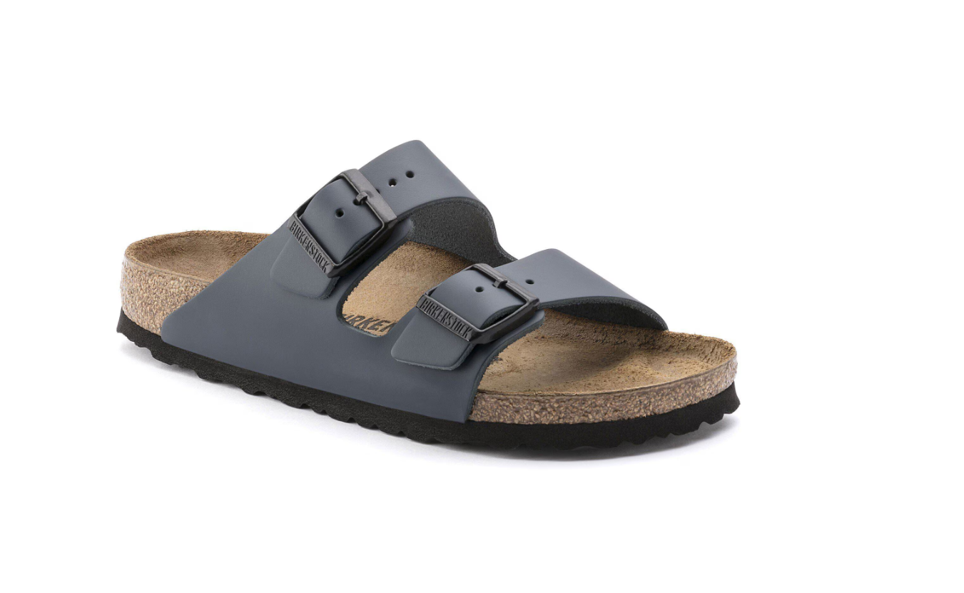 Birkenstock Arizona Natural Leather Blue Sandals