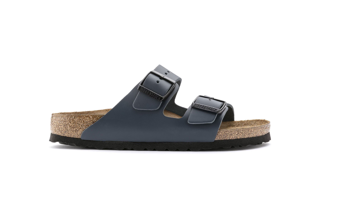Birkenstock Arizona Natural Leather Blue Sandals