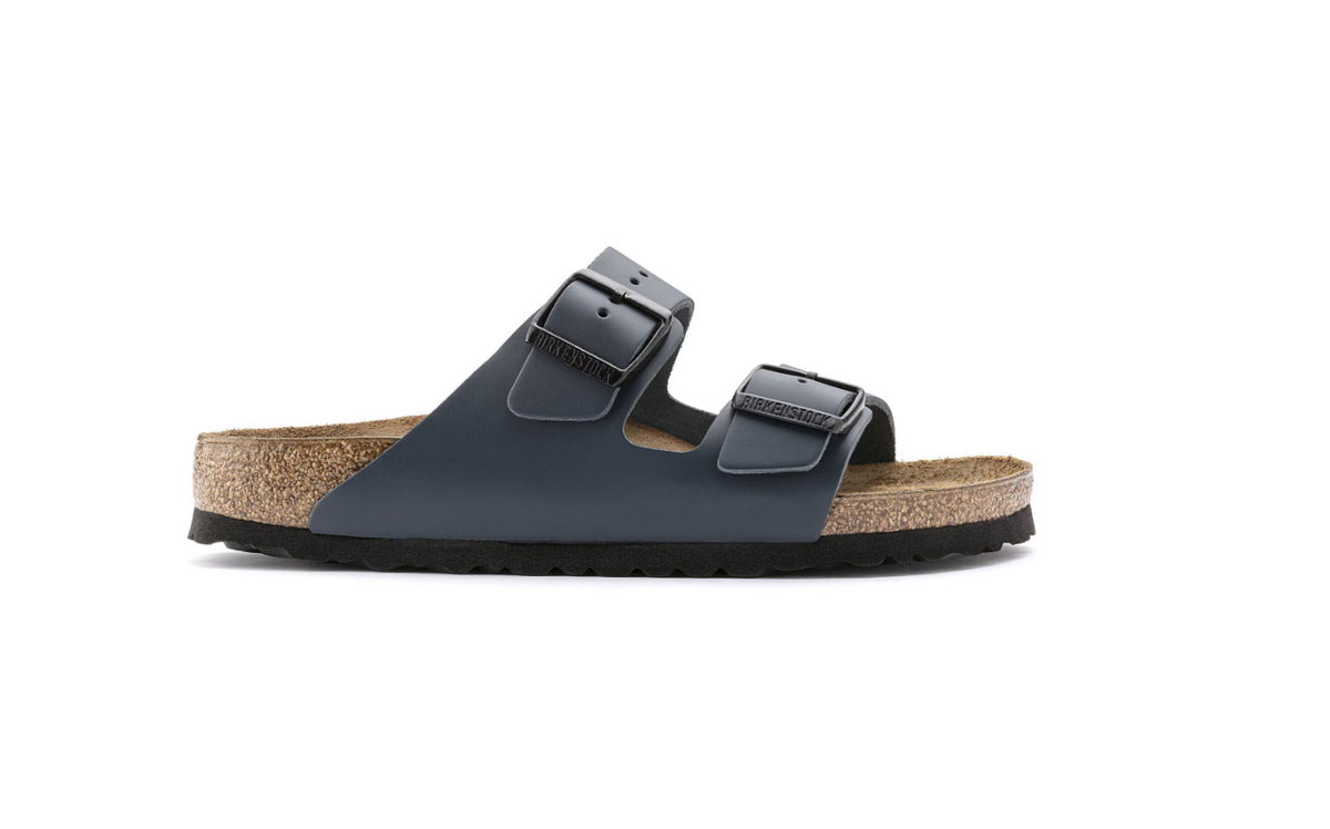 Birkenstock Arizona Natural Leather Blue Sandals