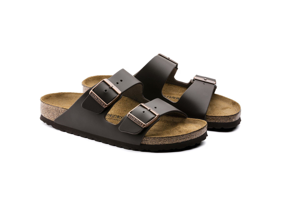 Birkenstock Arizona Natural Leather Dark Brown Sandals
