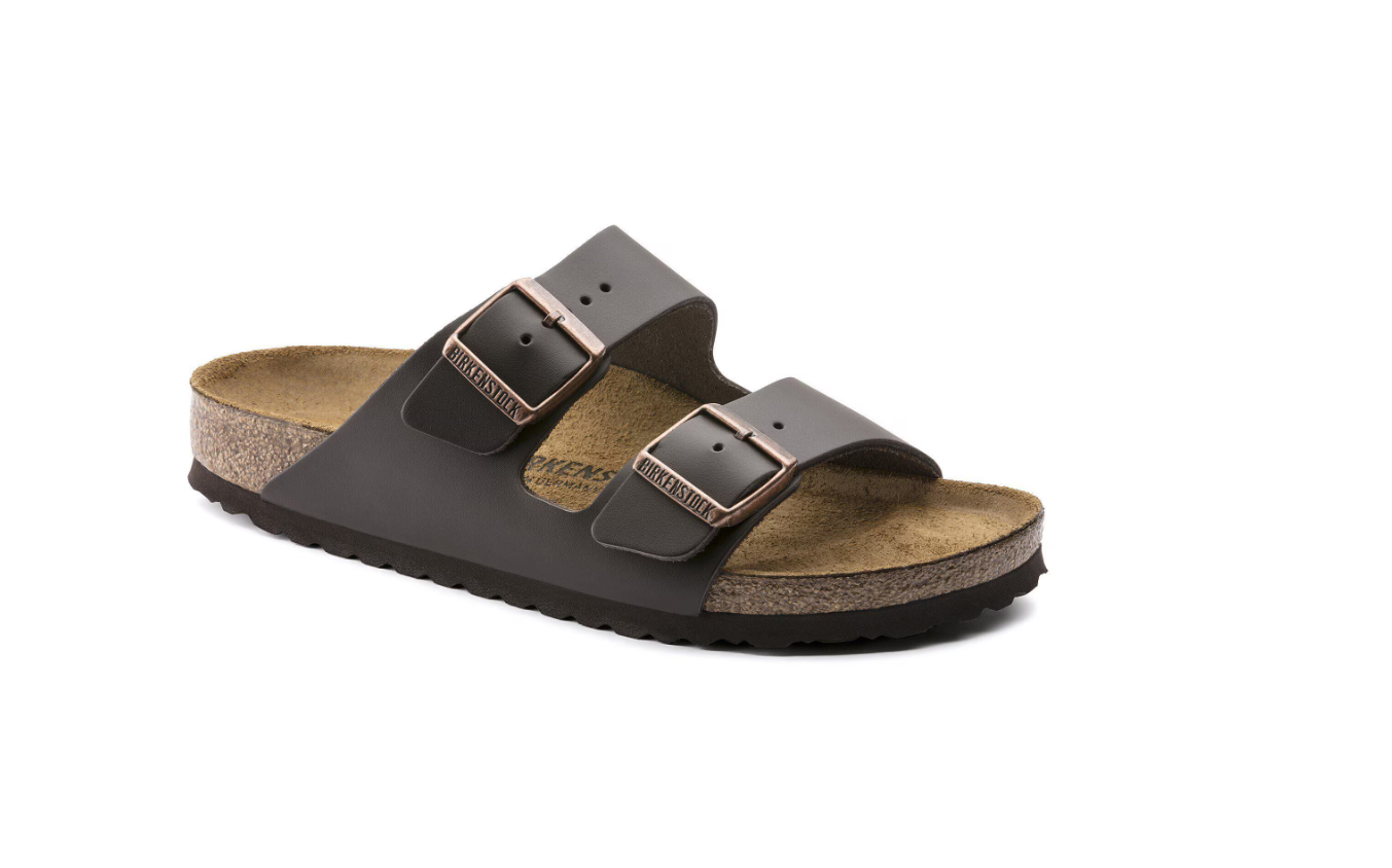 Birkenstock Arizona Natural Leather Dark Brown Sandals