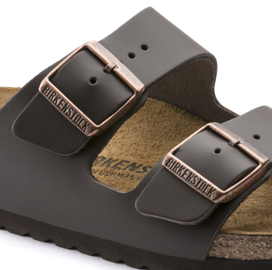 Birkenstock Arizona Natural Leather Dark Brown Sandals