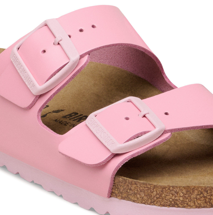 Birkenstock Arizona Natural Leather Patent Fondant Pink Sandals