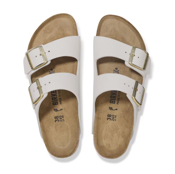 Birkenstock Arizona Nubuck Leather Antique White