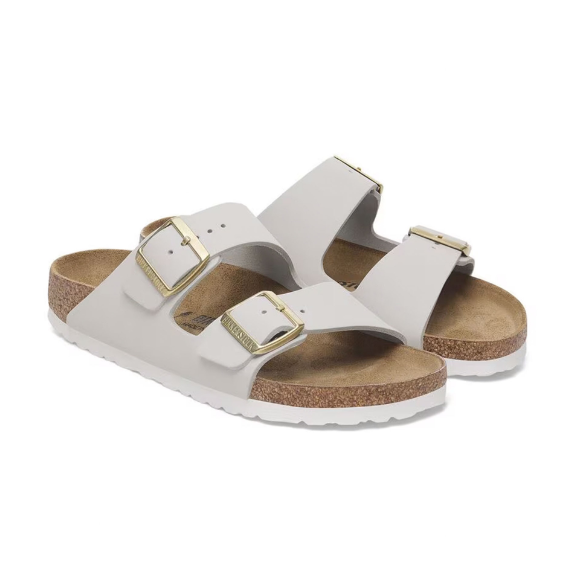 Birkenstock Arizona Nubuck Leather Antique White