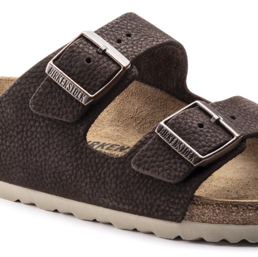 Birkenstock Arizona Nubuck Leather Steer Soft Brown Sandals