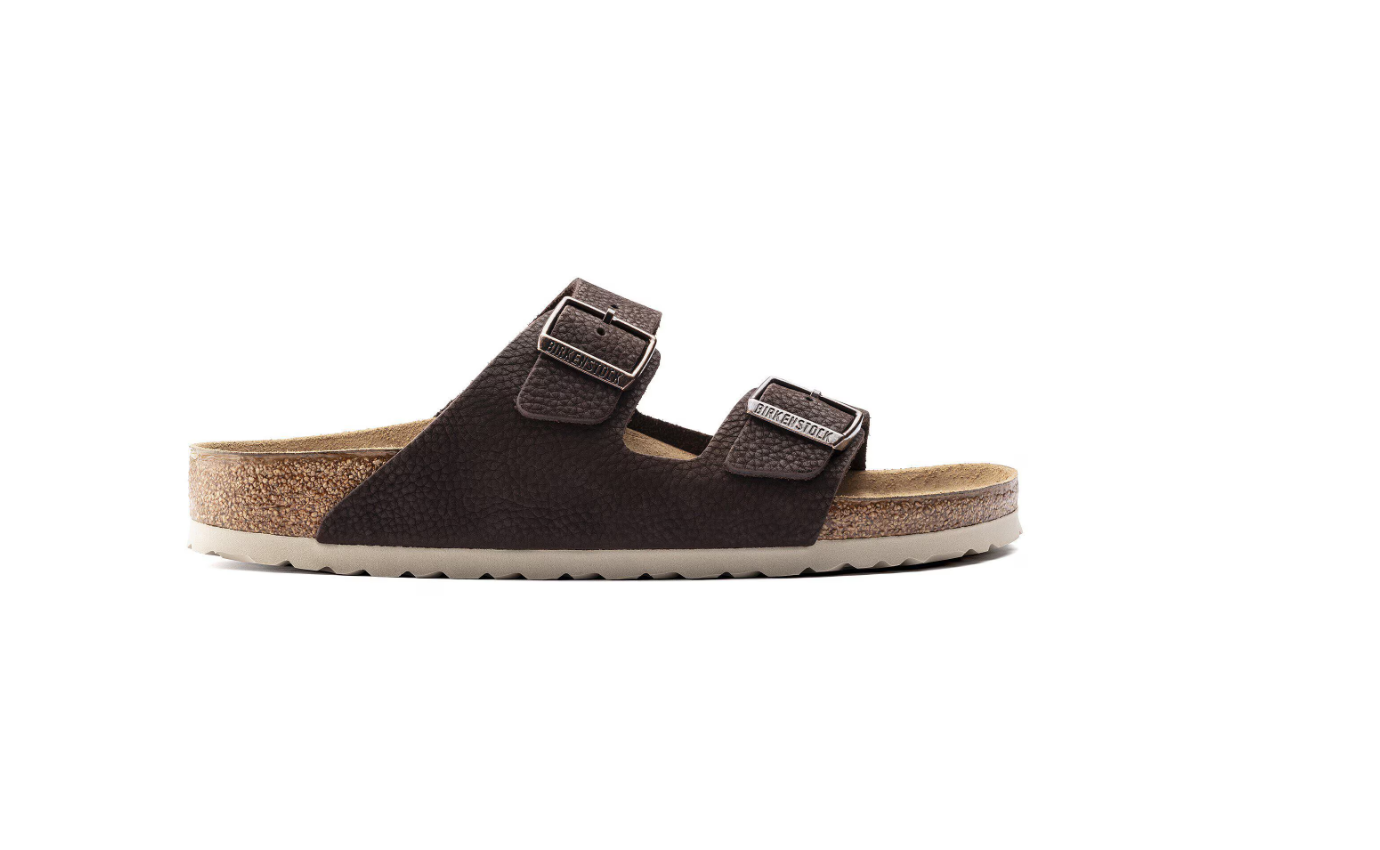 Birkenstock Arizona Nubuck Leather Steer Soft Brown Sandals