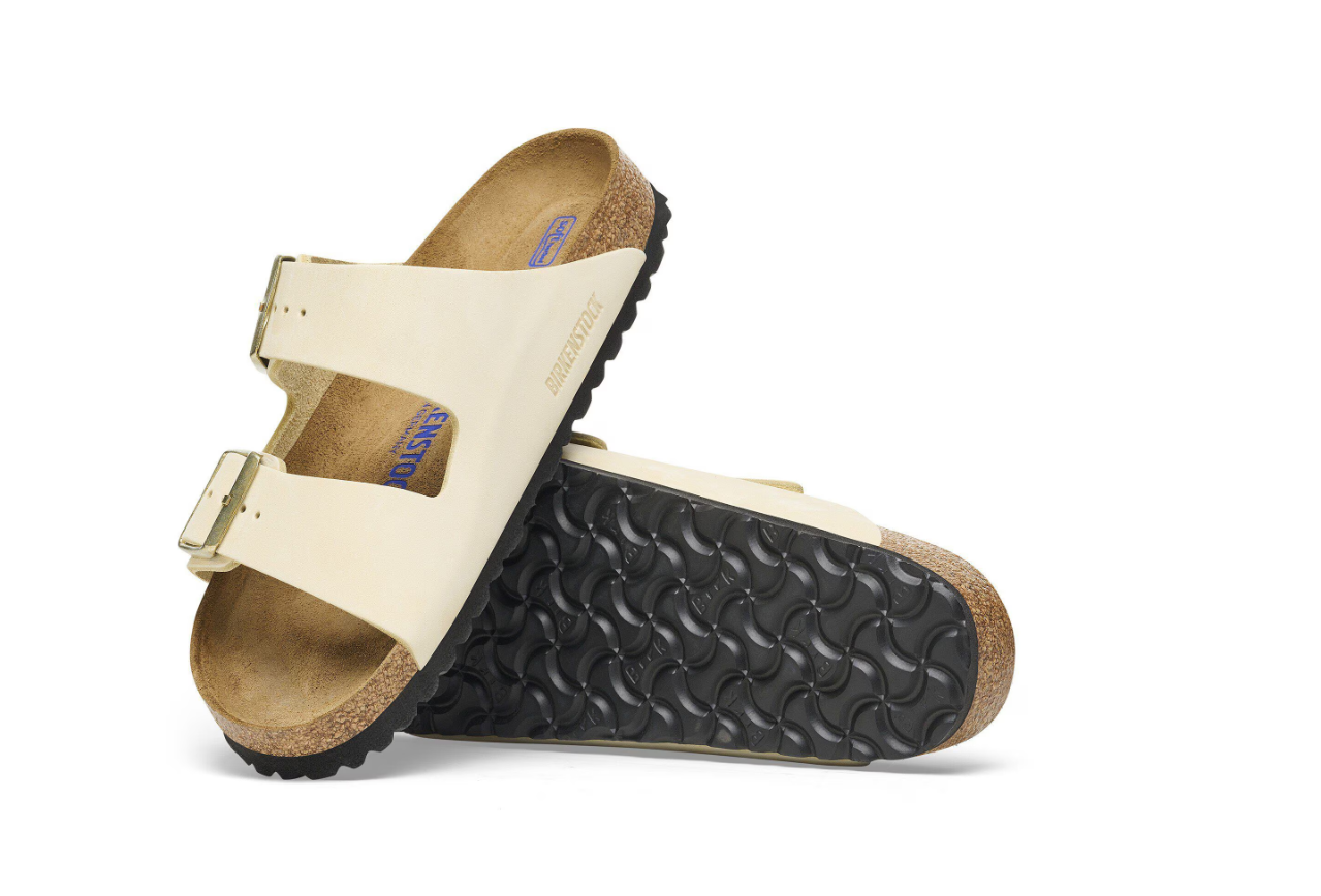 Birkenstock Arizona Soft Footbed Nubuck Leather Ecru