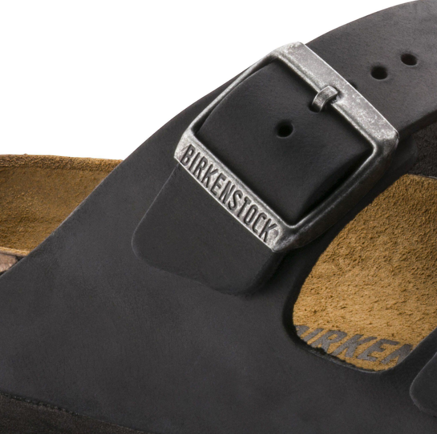Birkenstock Arizona Oiled Leather - Black, Narrow