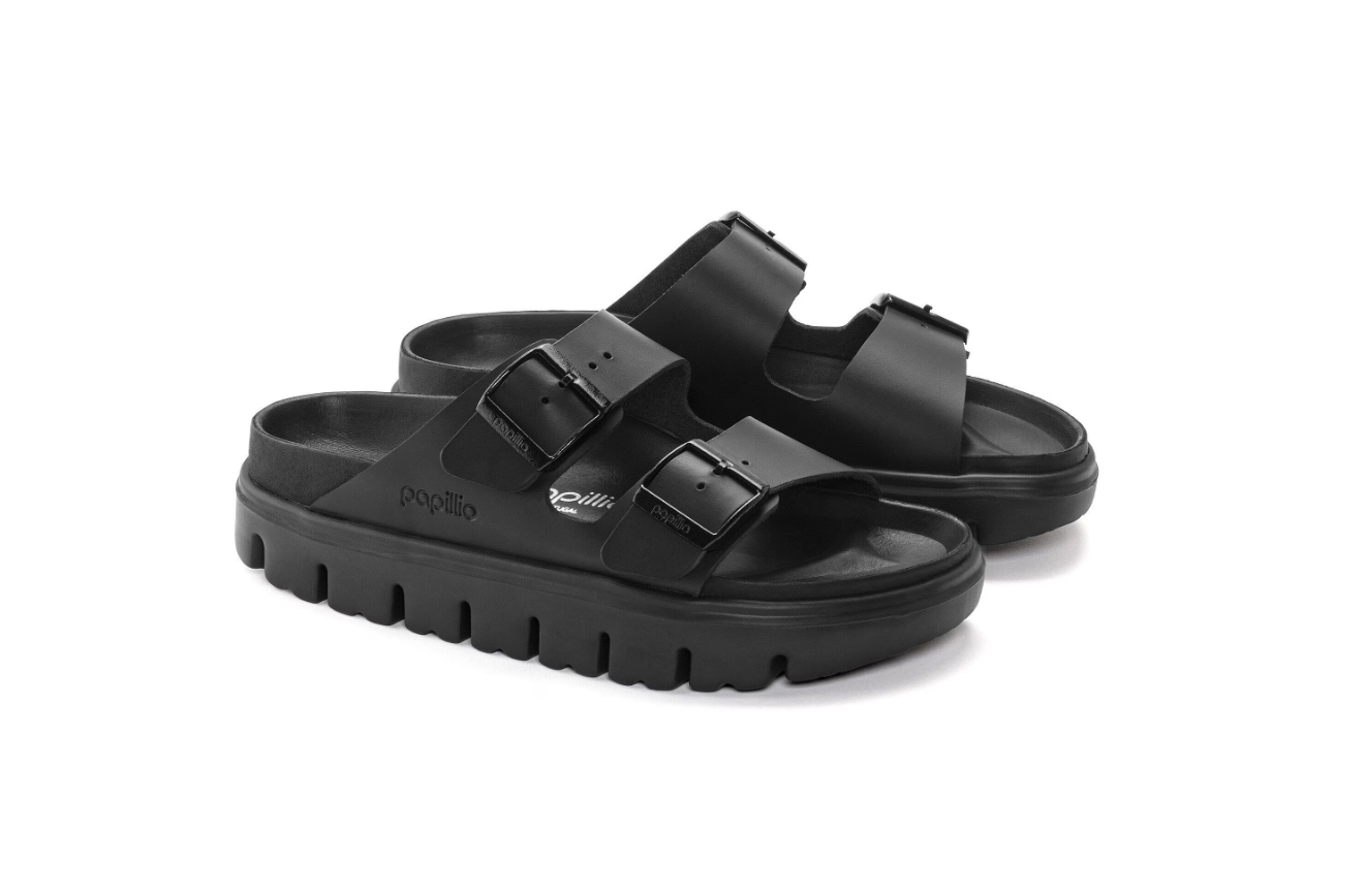 Birkenstock Arizona PAP Chunky Natural Leather Black
