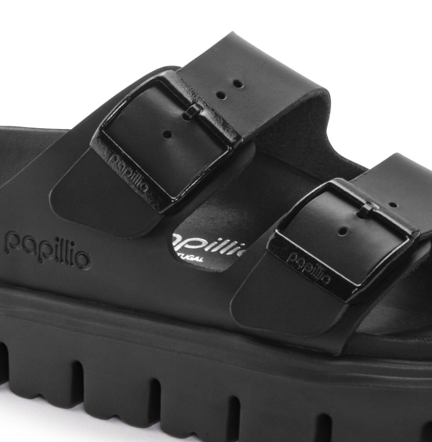 Birkenstock Arizona PAP Chunky Natural Leather Black