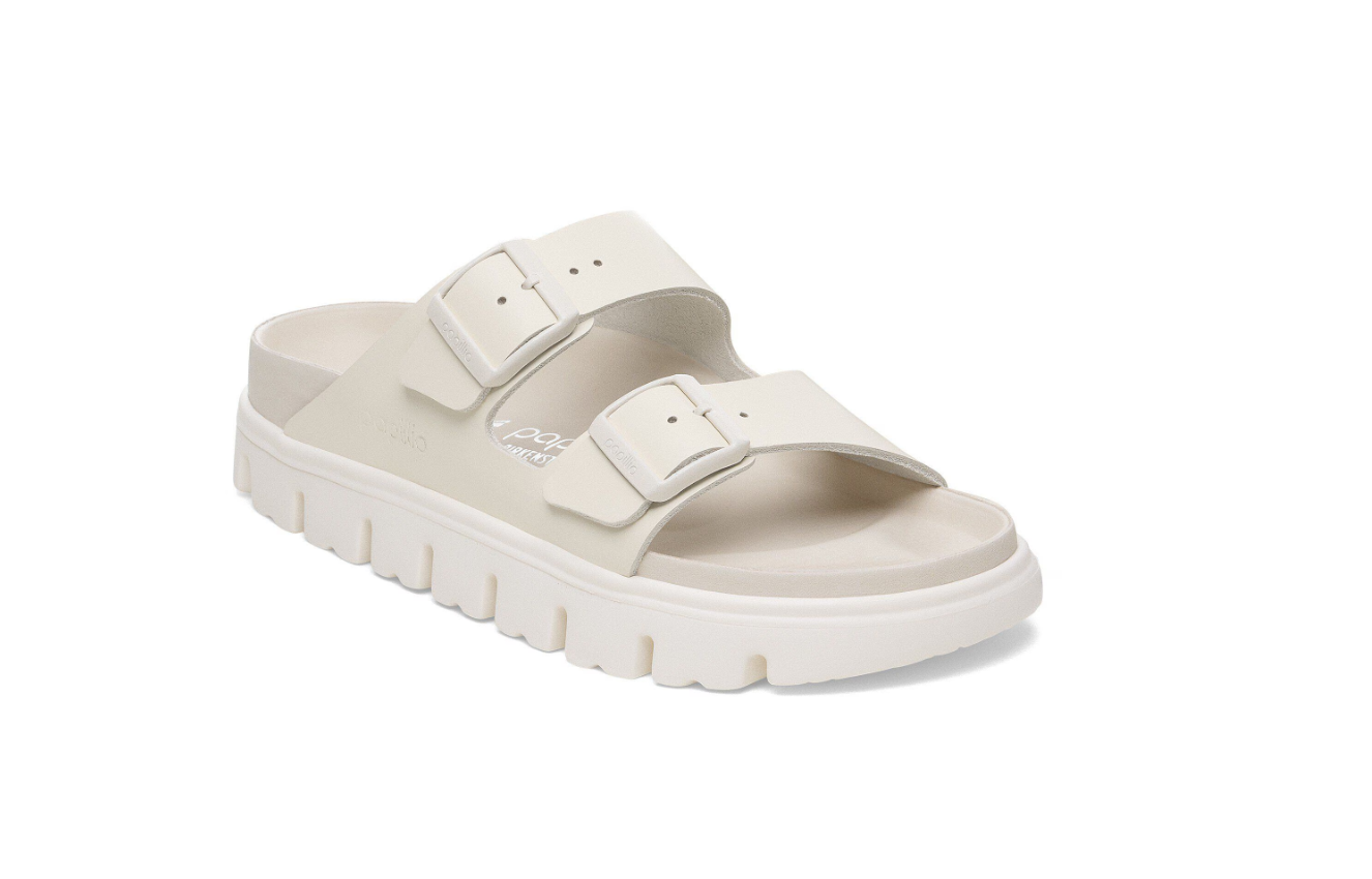 Birkenstock Arizona PAP Chunky Exquisite Natural Leather Sandal Eggshell
