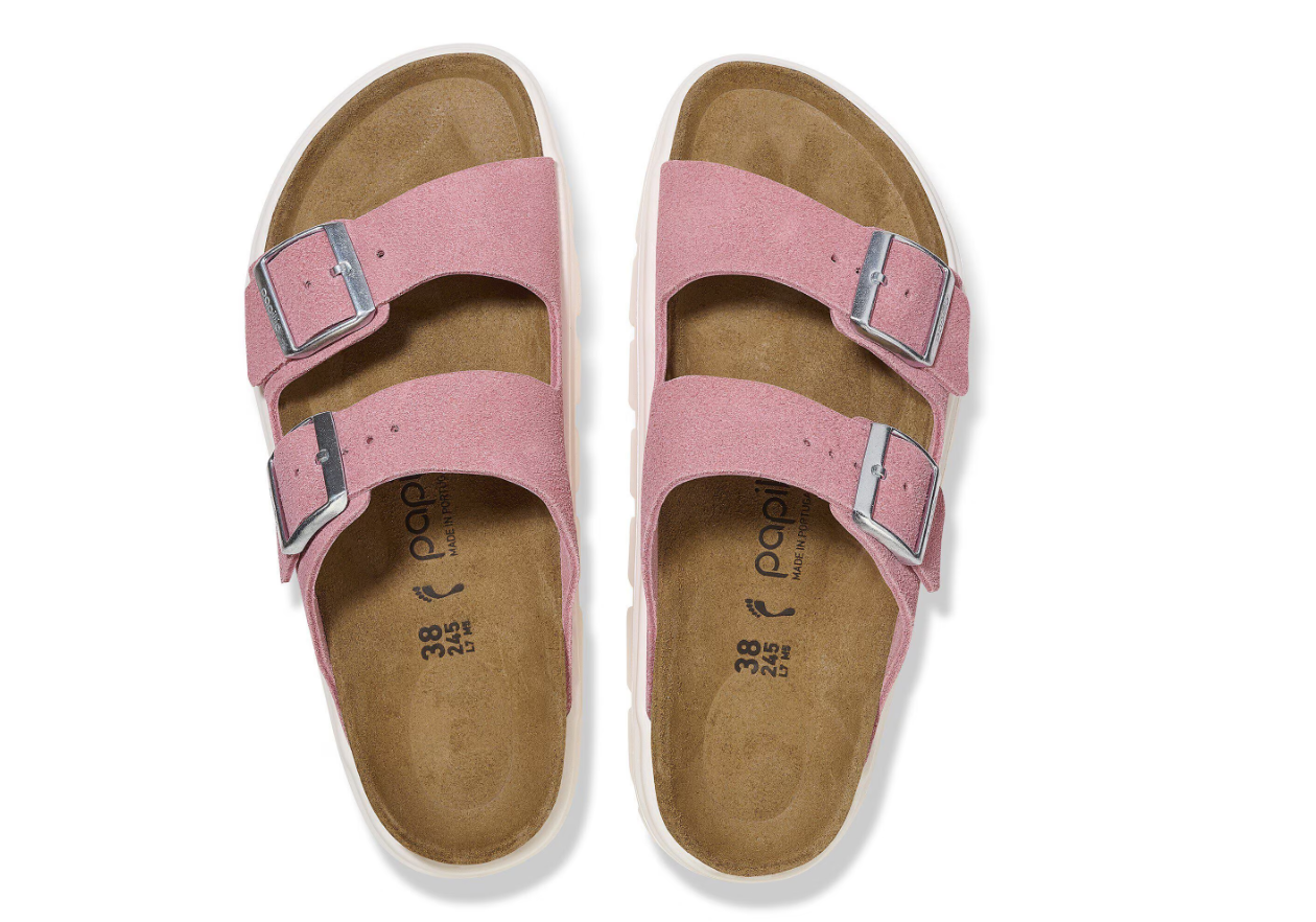 Birkenstock Papillio Arizona Chunky Suede Leather Candy Pink