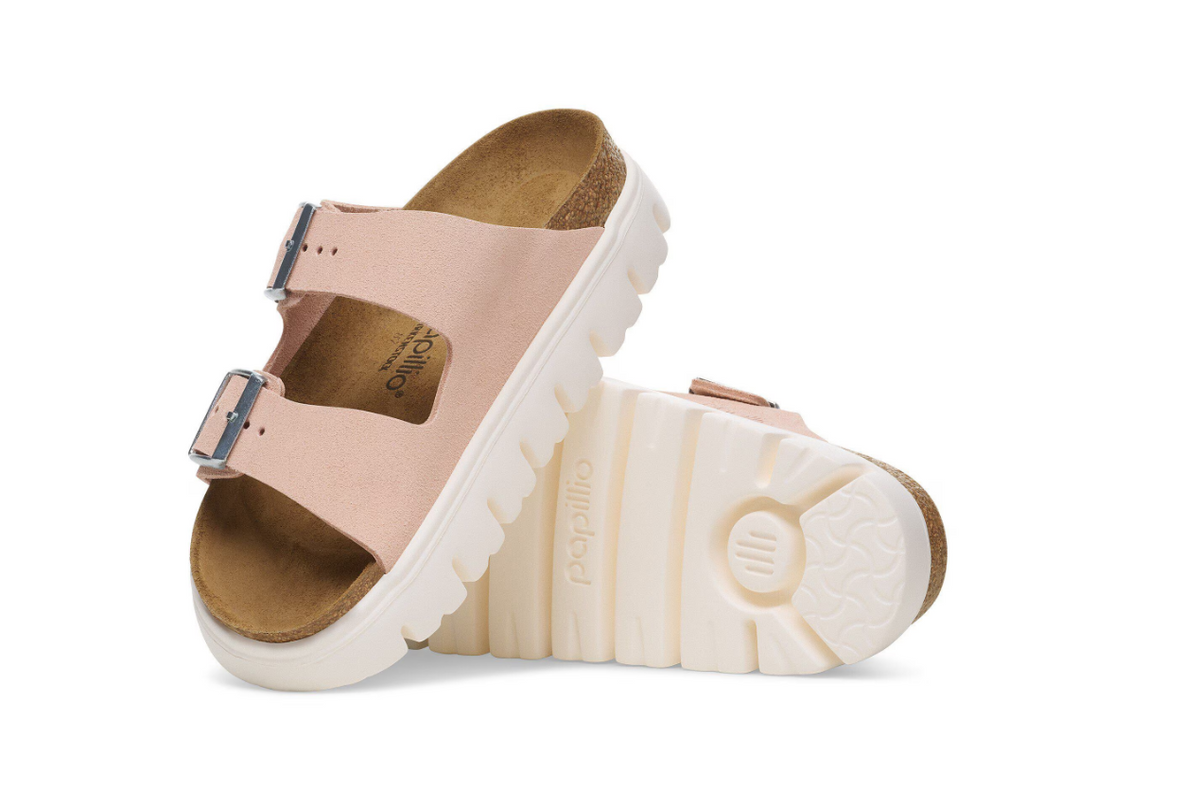 Birkenstock Arizona Chunky Suede Leather - Light Rose, Narrow